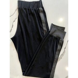 Wayf Tuxedo Stripe Crepe Joggers in Black Size XS